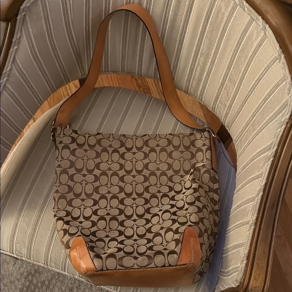 Brown Coach Shoulder Bag
